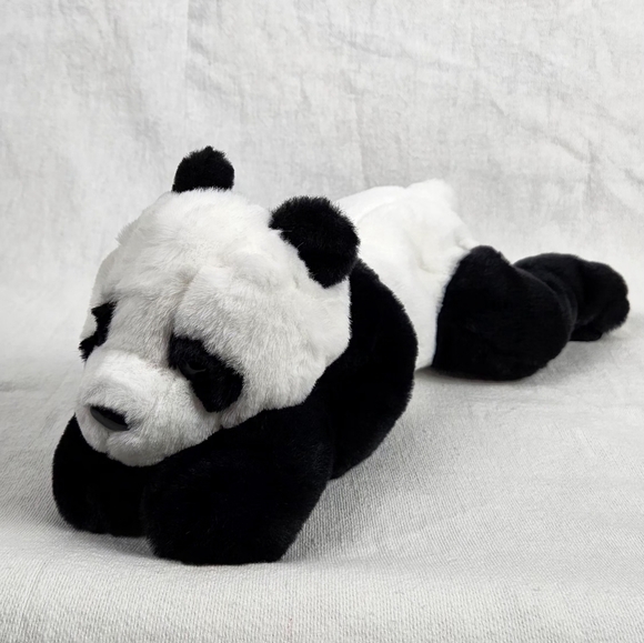 FAO Schwarz Panda Plush Stuffed Animal 2020 Soft Black White Bear Toy 14" - Picture 6 of 7